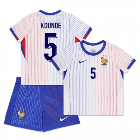 Francie Kounde 5 Venkovní ME 2024 - Dětské Fotbalové Dresy (S/S) Francie Kounde 5 Venkovní ME 2024 - Dětské Fotbalové Dresy (S/S)